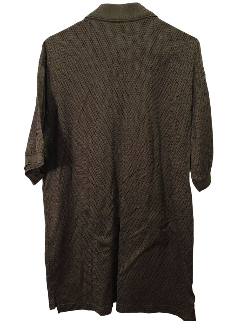 Izod Golf Mens Polo Shirt L Brown Cotton Cool-FX Short Sleeve Collar - Picture 4 of 6